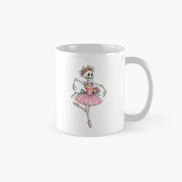 Item preview, Funny Skeleton Ballerina with Flowers – Dancing Bones designed and sold by SweetLilith.
