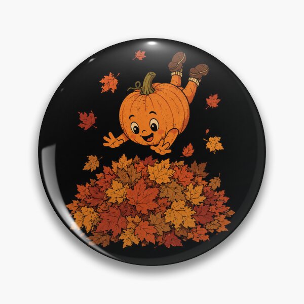 Item preview, Pumpkin Dive in Fall Leaves Funny Autumn Halloween designed and sold by will freed18.