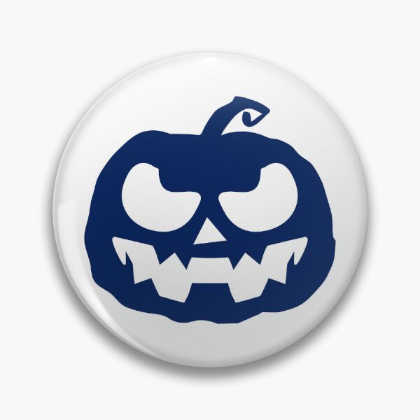 Item preview, Navy Blue Jack O Lantern Halloween Pumpkin Graphic designed and sold by pattern-archive.