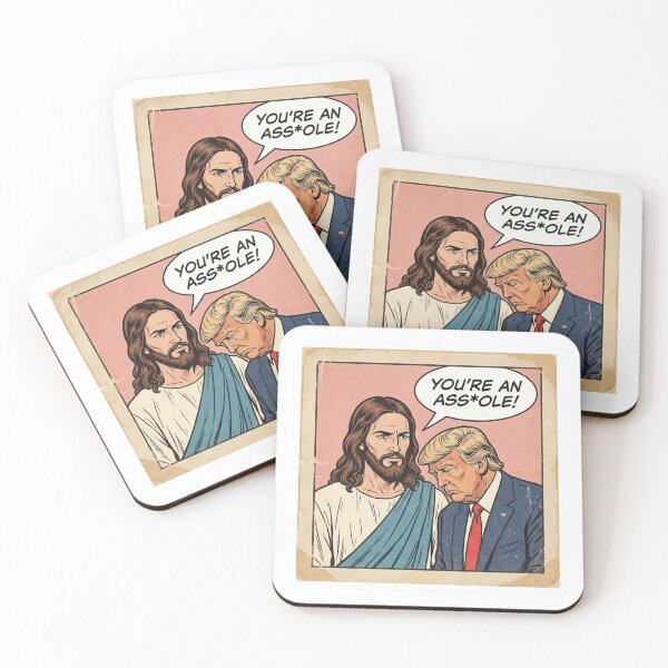 Item preview, You Are An Asshole Jesus And Trump Political Satire Meme Comic designed and sold by raedattia.