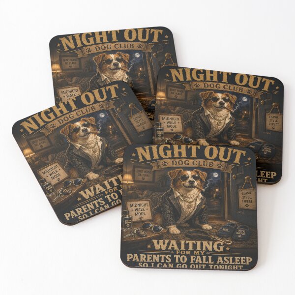Item preview, Night Out Dog Club Funny Sneaky Dog designed and sold by shopevermint.