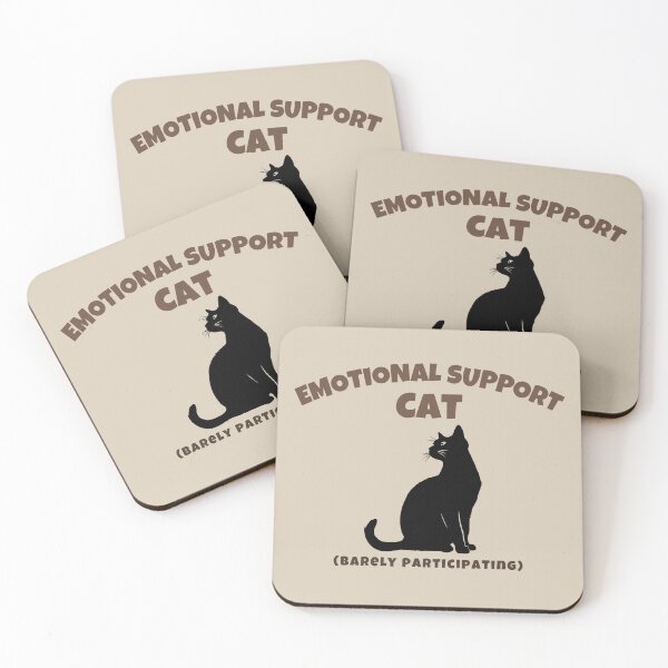 Item preview,  Funny Retro Black Cat Design - Emotional Backup Cat (Barely Participating) designed and sold by No Excuses Supply.
