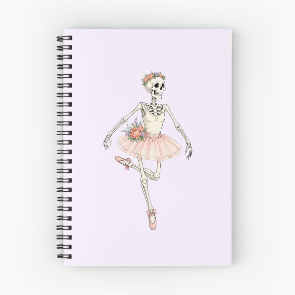 Item preview, Funny Skeleton Ballerina with Flowers – Dancing Bones designed and sold by SweetLilith.