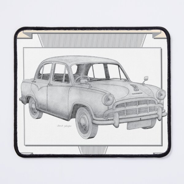 Item preview, Morris Oxford Series 3 4 Door Saloon Hand-drawn designed and sold by Classic Car Art Drawings.