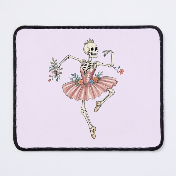 Item preview, Funny Skeleton Ballerina with Flowers – Dancing Bones designed and sold by SweetLilith.