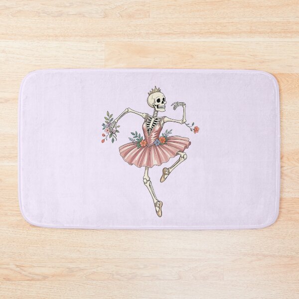 Item preview, Funny Skeleton Ballerina with Flowers – Dancing Bones designed and sold by SweetLilith.