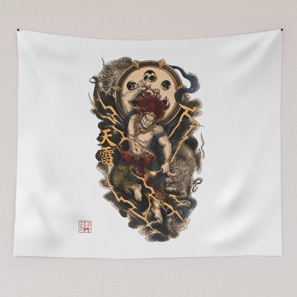 Item preview, Raijin – Divine Tempest | Japanese Thunder God Art designed and sold by kaxymax.