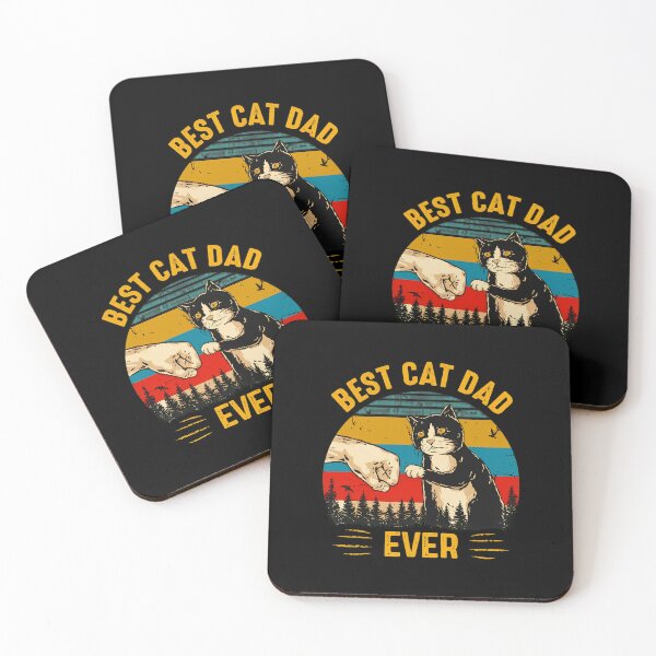 Item preview, Best Cat Dad Ever Retro Sunset Design designed and sold by Dmo3HarkoArt.