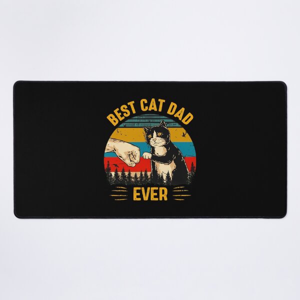 Item preview, Best Cat Dad Ever Retro Sunset Design designed and sold by Dmo3HarkoArt.