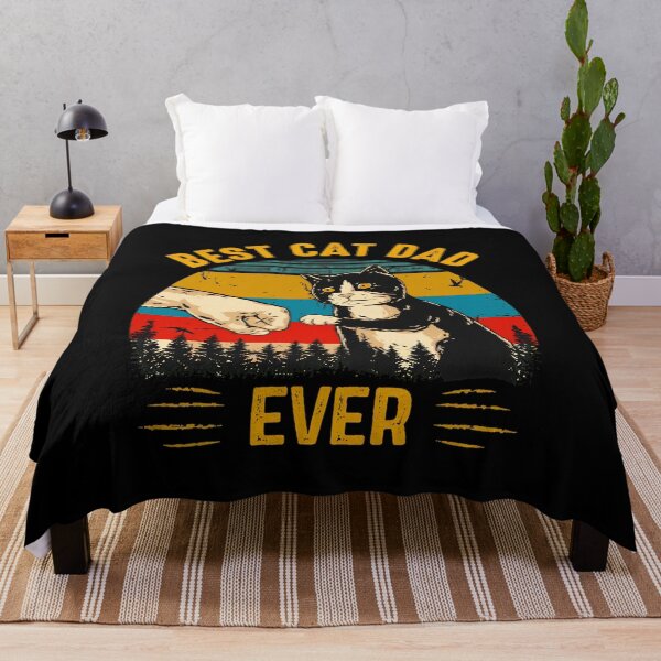 Item preview, Best Cat Dad Ever Retro Sunset Design designed and sold by Dmo3HarkoArt.