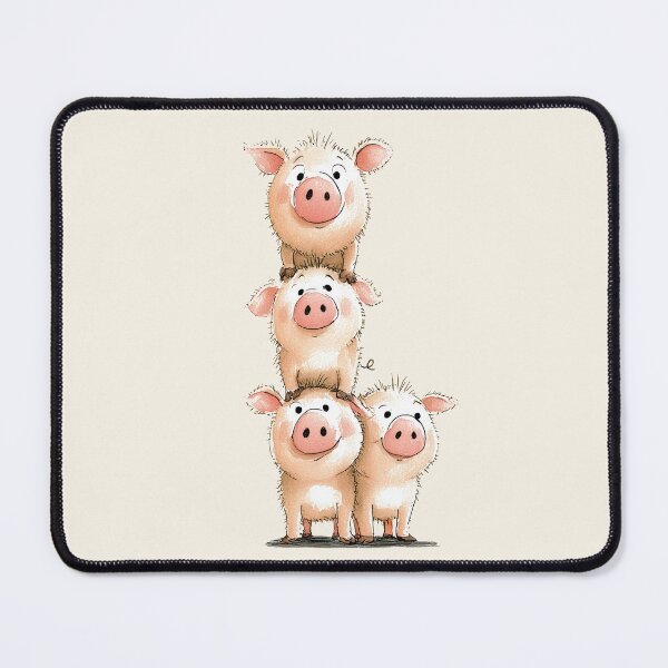 Item preview, NOSEY PIG ' Pinky Pigs! ' By Shirley MacArthur designed and sold by Shirley MacArthur Art.