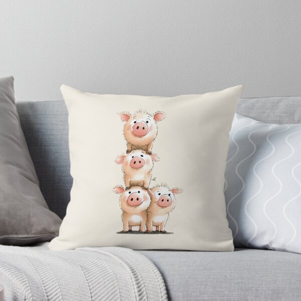 Item preview, NOSEY PIG ' Pinky Pigs! ' By Shirley MacArthur designed and sold by Shirley MacArthur Art.