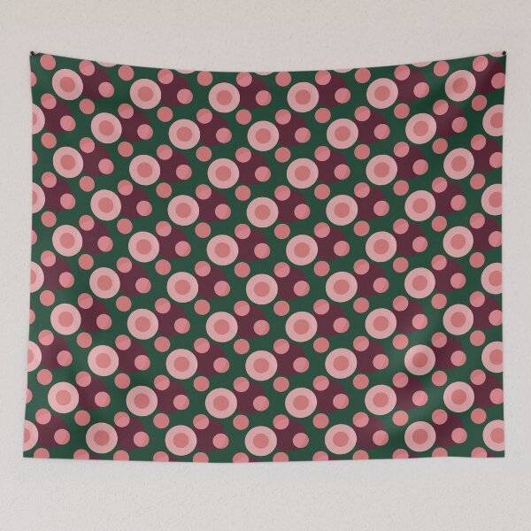 Item preview, Retro Pink Circle Polka Dot Pattern designed and sold by Zaya_art.