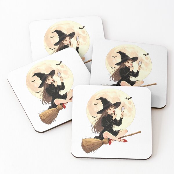 Item preview, Beautiful Witch on Broomstick  designed and sold by Bondingbonding.