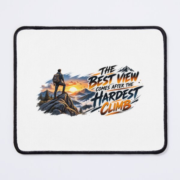 Item preview, The Best View Comes After The Hardest Climb - Motivational Hiking Art designed and sold by Noah-Gallery.