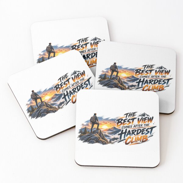 Item preview, The Best View Comes After The Hardest Climb - Motivational Hiking Art designed and sold by Noah-Gallery.