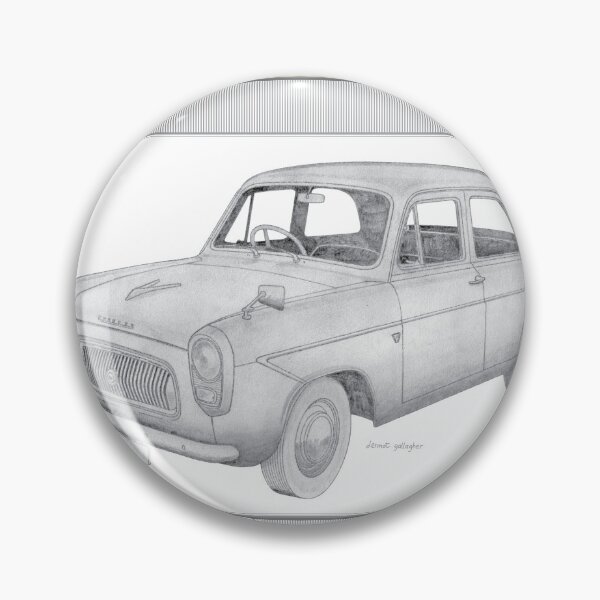 Item preview, Ford Prefect 107E 4 Door Saloon Hand-drawn designed and sold by Classic Car Art Drawings.