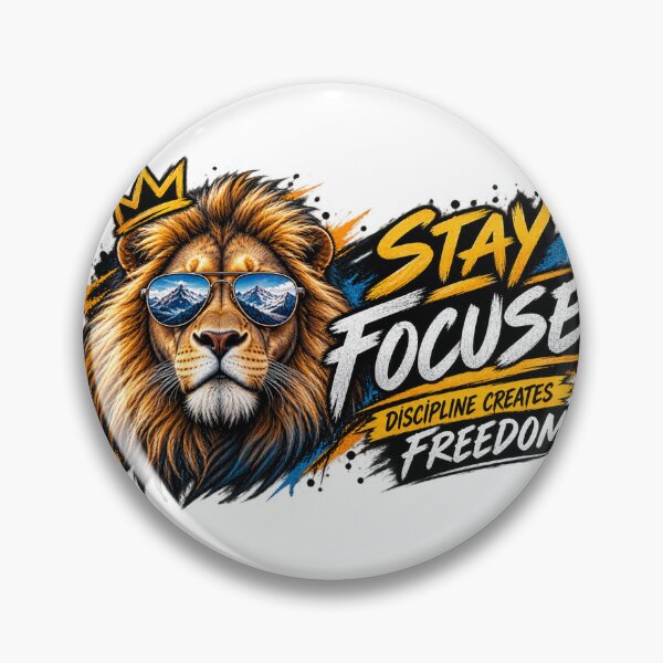Item preview, Stay Focused Discipline Creates Freedom - Lion King Motivation designed and sold by Noah-Gallery.
