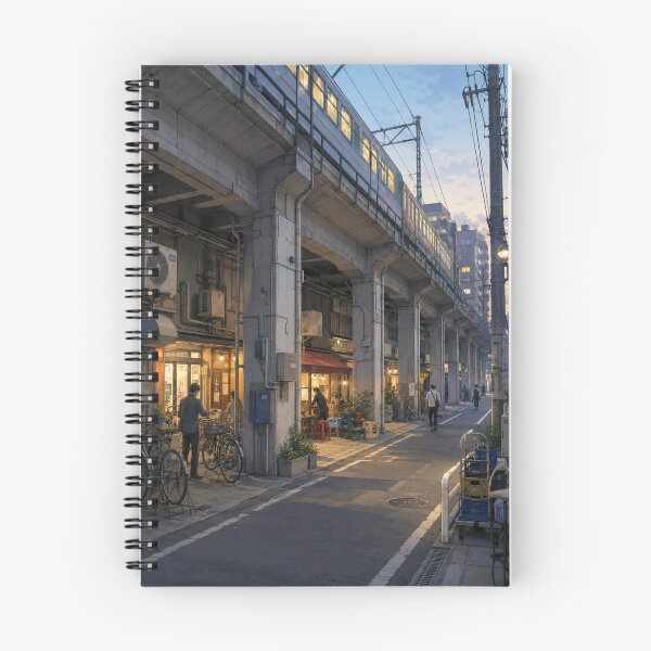 Item preview, Under the Railway – Evening Life Beneath the Tracks designed and sold by SEIMEI2025.