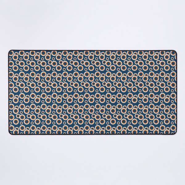 Item preview, Navy Orange Retro Circle Pattern designed and sold by Zaya_art.