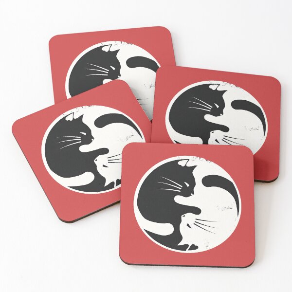 Item preview, Cat Yin Yang Balance Harmony Symbol Art designed and sold by Dmo3HarkoArt.