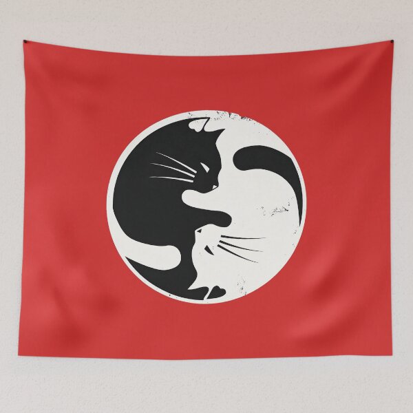 Item preview, Cat Yin Yang Balance Harmony Symbol Art designed and sold by Dmo3HarkoArt.