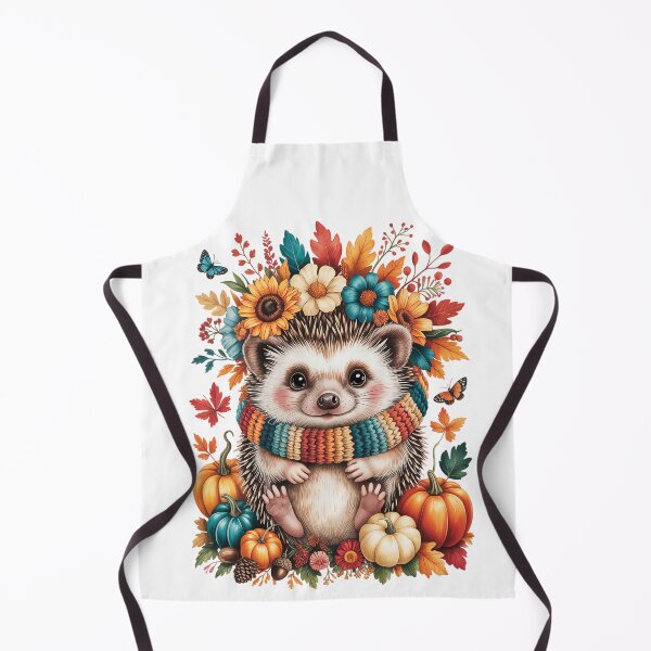 Item preview, Hedgehog with Autumn Flowers designed and sold by jkrphoto.
