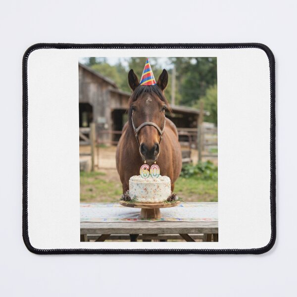 Item preview, Horse 60th birthday cute adorable cake party baby kawaii designed and sold by CheeseBlueprint.