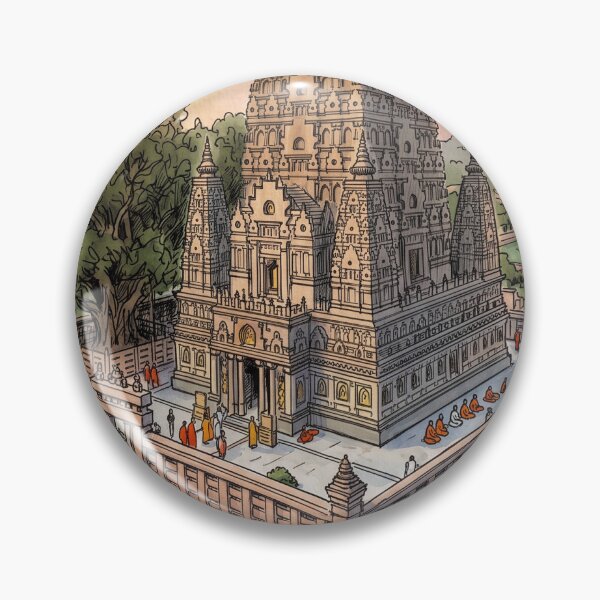 Item preview, Sacred Mahabodhi Temple Bodh Gaya India Architecture designed and sold by kunjaw.