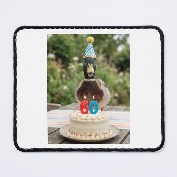 Item preview, Duck 60th birthday cute adorable cake party baby kawaii designed and sold by CheeseBlueprint.