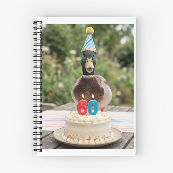 Item preview, Duck 60th birthday cute adorable cake party baby kawaii designed and sold by CheeseBlueprint.