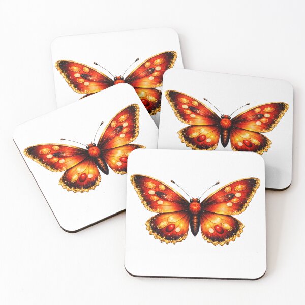 Item preview, Beautiful Orange and Red Butterfly Illustration designed and sold by AmirArtisanVibe.