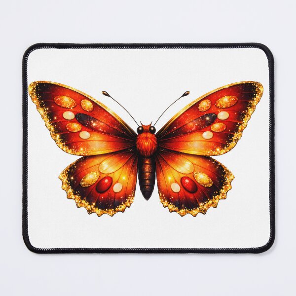 Item preview, Beautiful Orange and Red Butterfly Illustration designed and sold by AmirArtisanVibe.