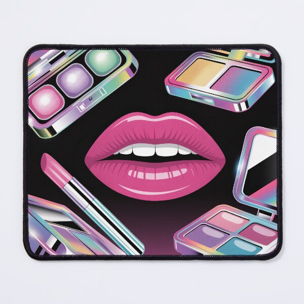 Item preview, Futuristic Beauty Tech Cyber Glam Y2K – Holographic Makeup & Glossy Lips Aesthetic designed and sold by Tamas Das.