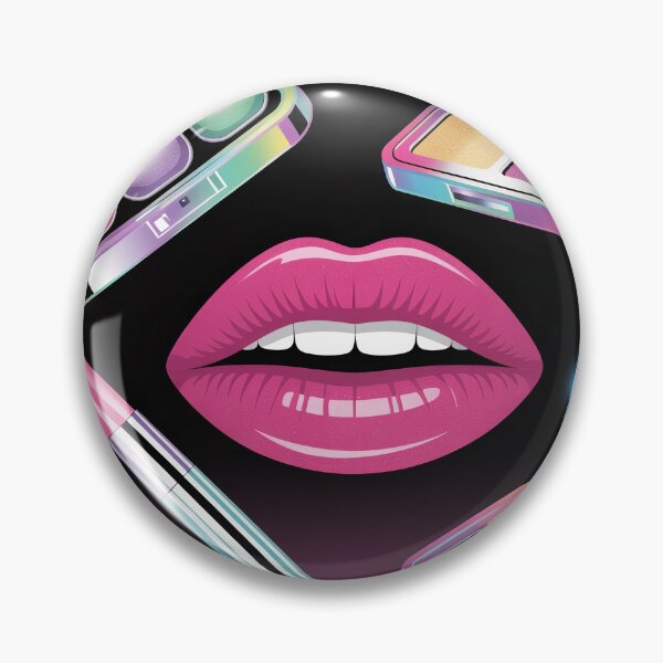Item preview, Futuristic Beauty Tech Cyber Glam Y2K – Holographic Makeup & Glossy Lips Aesthetic designed and sold by Tamas Das.
