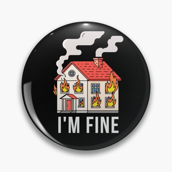 Item preview, Im Fine Funny Sarcastic T-Shirt Humor Gift Relatable Quote Tee Chaos Life Shirt designed and sold by TongTang.