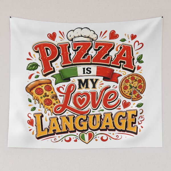 Item preview, food illustration, pizza love, food flavor, culinary love, pizza lover designed and sold by TrueArtVibes.