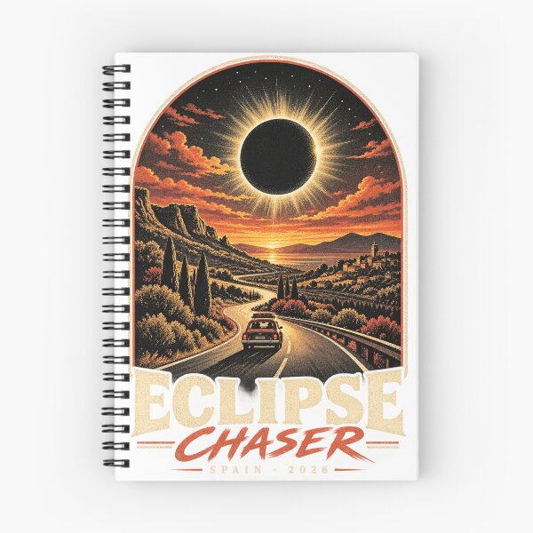 Item preview, Eclipse Chaser Spain 2026 – Vintage Solar Eclipse Road Trip designed and sold by ChicClicker.
