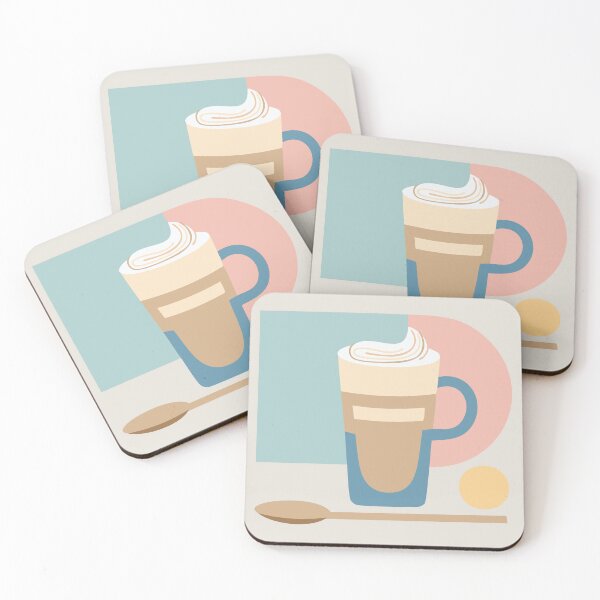 Item preview, Geometric Latte Coffee Kitchen Art designed and sold by photossmirnov.