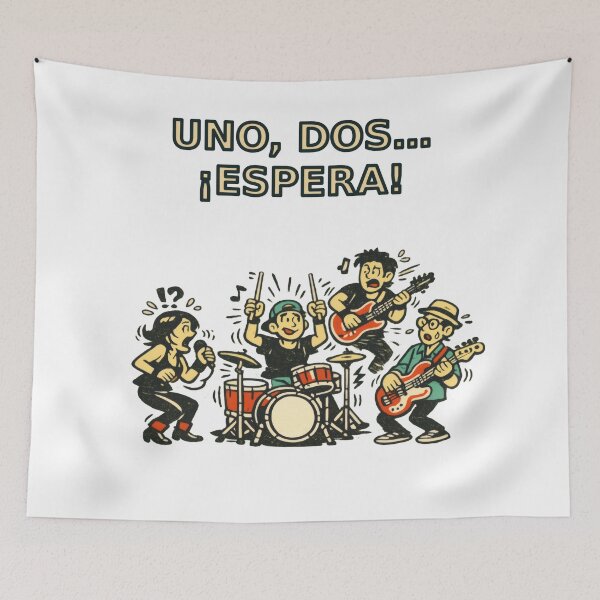 Item preview, One Two Wait - Funny Drum T-Shirt - Musician Band Gift - Rehearsal Humor designed and sold by ImaginariaEstudioShop.