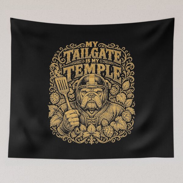 Item preview, Tailgate Temple Funny Football Dog designed and sold by macadolie.