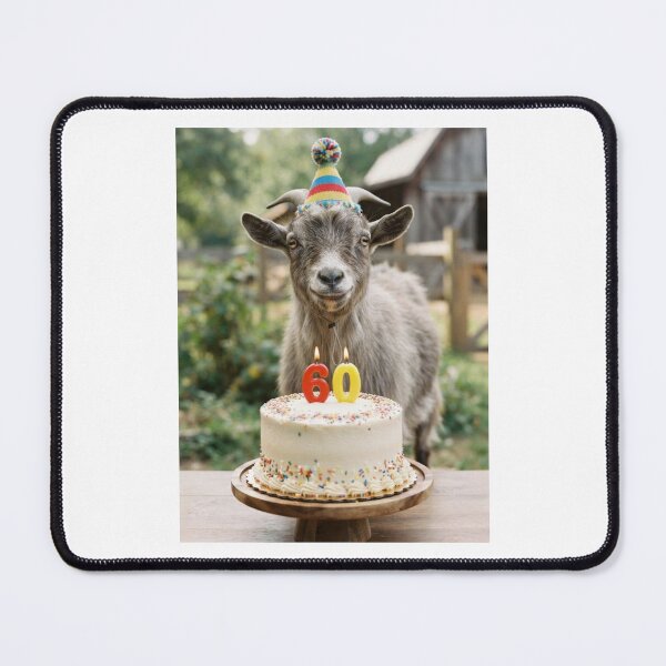 Item preview, Goat 60th birthday cute adorable cake party baby kawaii designed and sold by CheeseBlueprint.