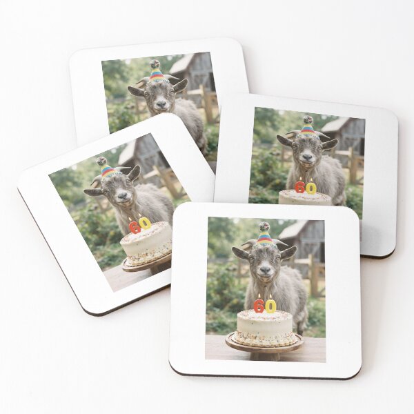 Item preview, Goat 60th birthday cute adorable cake party baby kawaii designed and sold by CheeseBlueprint.