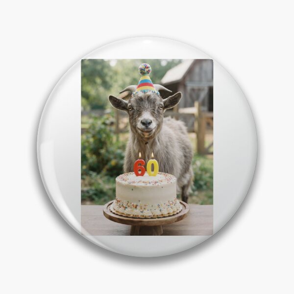 Item preview, Goat 60th birthday cute adorable cake party baby kawaii designed and sold by CheeseBlueprint.