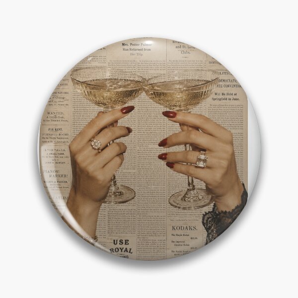 Item preview, Vintage Champagne Toast – Retro Glamour Cocktail & Jewelry Poster designed and sold by Quiet Sun.
