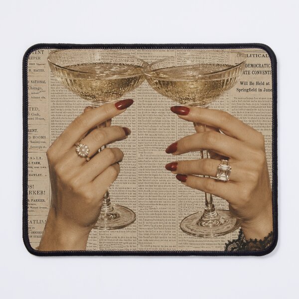 Item preview, Vintage Champagne Toast – Retro Glamour Cocktail & Jewelry Poster designed and sold by Quiet Sun.