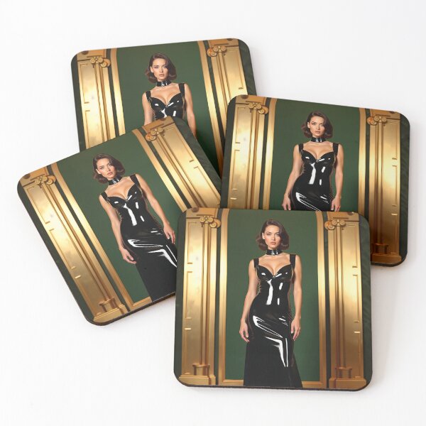 Item preview, Black Latex Dress – Gothic Glamour Fashion Wall Art designed and sold by Magic-Reality.