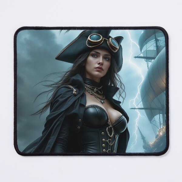 Item preview, The Sky Pirate – Steampunk Portrait designed and sold by Bibi Design.