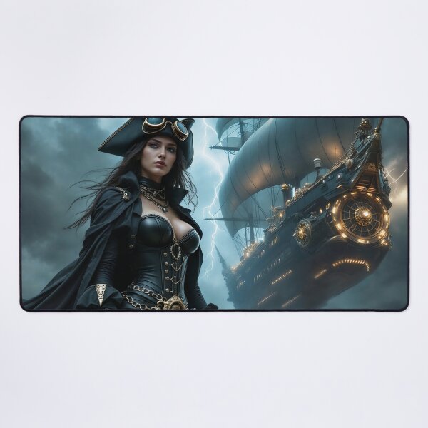 Item preview, The Sky Pirate – Steampunk Portrait designed and sold by Bibi Design.
