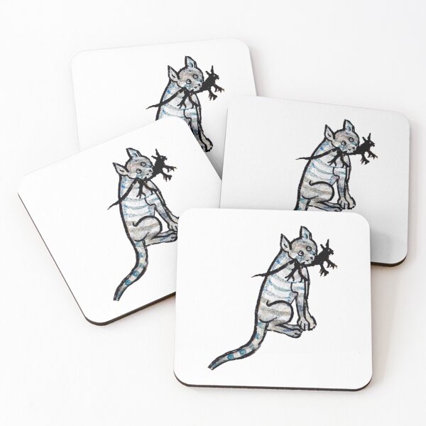 Item preview, Ugly medieval cat - Cat with rat designed and sold by Grey House.